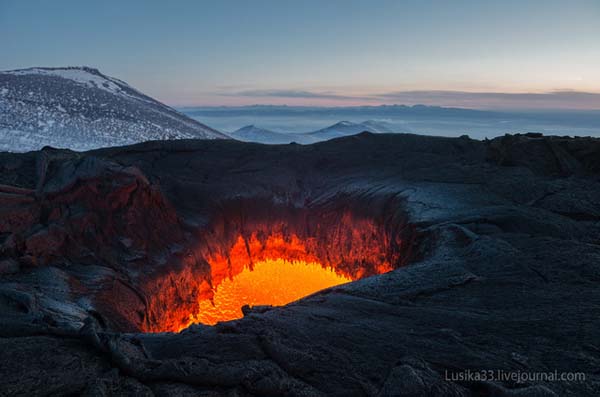 So active, in fact, that the photographers were visiting during an eruption.