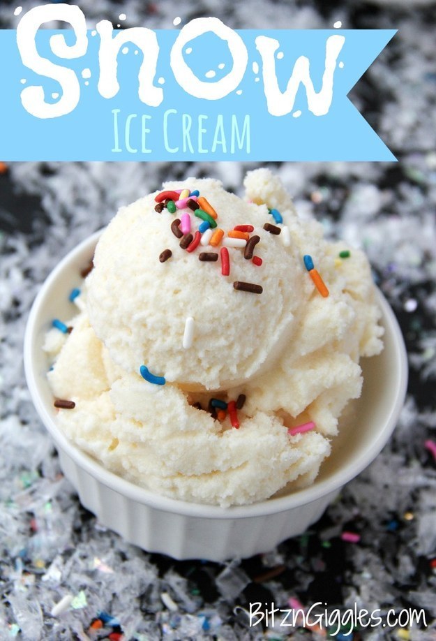 Make a snow sundae!