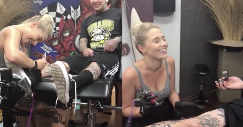 15124904991385 800x420 1499222477 He Handed His Girlfriend A Tattoo Gun. What Followed Was The Riskiest Proposal Ever.