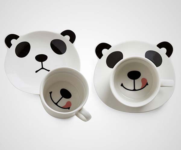 82720a33d5eb99ae92f7fce5b52e63fe Let Your Creativity Soar By Using These 24 Incredible Coffee Mugs. #15 Is My Favorite. 5.) Smiling panda plate and mug set