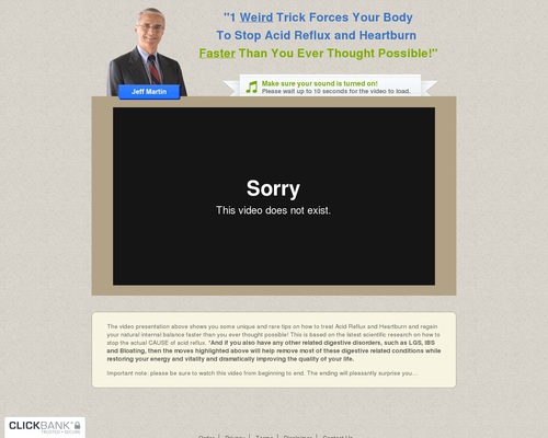 Heartburn No More(tm)- Clickbank’s 7 Figure Physical Acid Reflux Offer