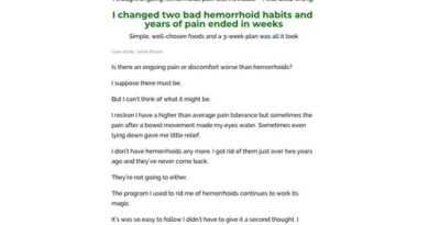 Hemorrhoids Horror Healed